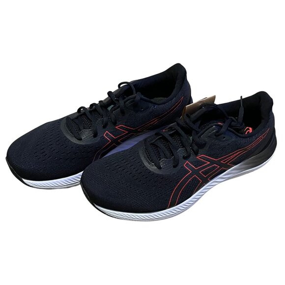 NWT Asics Gel-Excite 8 Running Shoes Mens Size 12.5 Black, Electric Red Wide 4E - Picture 2 of 12